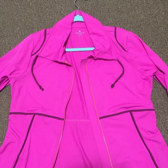 RARE❤️HOT PINK Jacket zip up long tunic dress Large or Small available - Picture 7 of 11